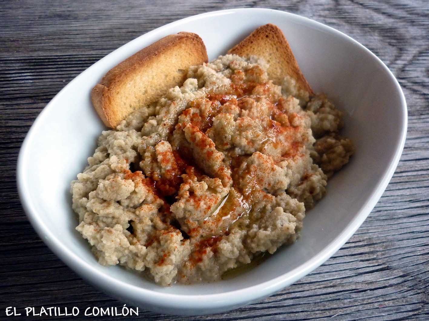 Baba ganoush o paté árabe de berenjenas - El Platillo Comilón