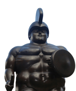 Escultura del Soldado Romano de Botero.